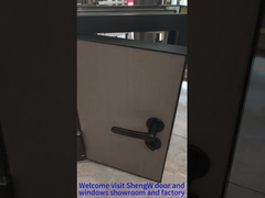 Porta de quarto de alumínio (finitura de madeira)