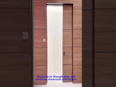 Porta de alumínio de acabamento de madeira