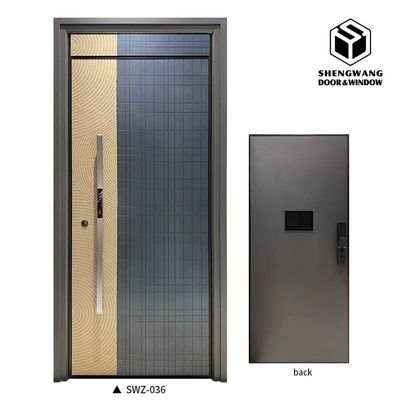 Swing Gold Alumínio Portas de entrada comercial Exterior principal Alumínio Quadro Porta exterior