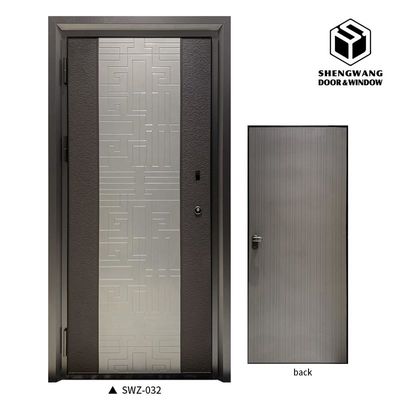 Porta balançante de aço inoxidável com fechadura segura e à prova d'água