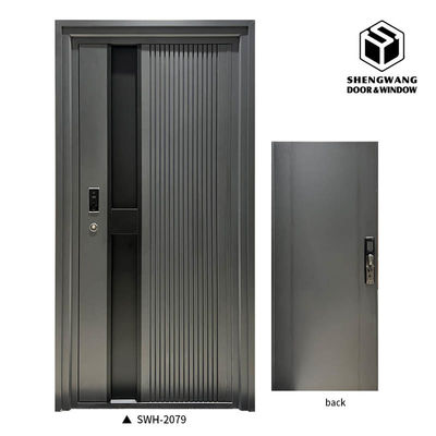 Ponte balançante de aço inoxidável de luxo cinza escuro Painel de honeycomb porta balançante exterior