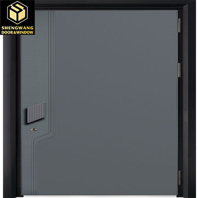 Porta de entrada de aço inoxidável de transferência de calor Impressão 2.0mm portas exteriores de metal sólido