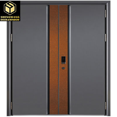 Cor cinza personalizada Porta de quarto de alumínio Porta de quarto à prova de fogo