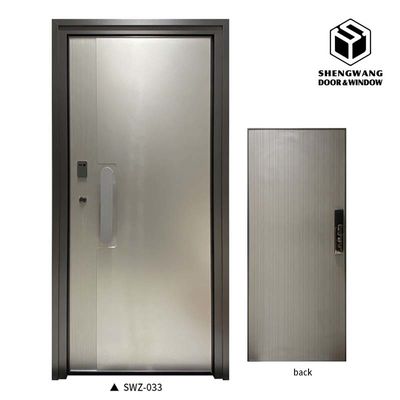 Porta interior de alumínio à prova de fogo Espessura 45 mm Tamanho personalizado Porta de isolamento térmico