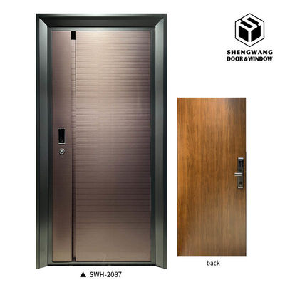 Sapele Porta de quarto de alumínio resistente à corrosão Porta de núcleo sólido Soundproof