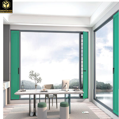 Villa Push Pull Cortina Parede Janela Transparente Alumínio Janela Estrutura Deslizante