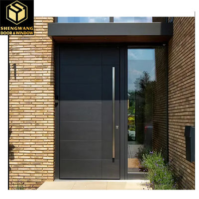 Porta de entrada de alumínio para casa maior cor personalizada e material de aço inoxidável durável para e resistência ao fogo
