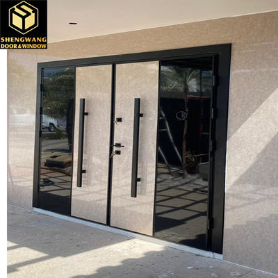 Porta de vidro deslizante de alumínio branco com opções de vidro e design personalizado para economia de energia