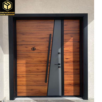 Swing esquerda Casas cinzentas Porta balançante de aço inoxidável Para a porta da casa abre para fora impermeável