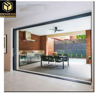 Villa Push Pull Cortina Parede Janela Transparente Alumínio Janela Estrutura Deslizante