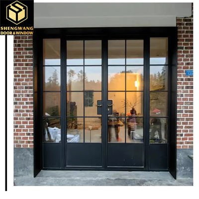 Villa Push Pull Cortina Parede Janela Transparente Alumínio Preta Janela Corrente