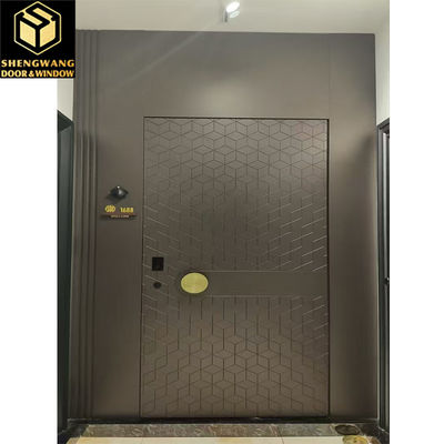 Tamanho personalizado Portão de aço inoxidável de hotel balançando Transferência de calor Impressão de portas de louve de metal