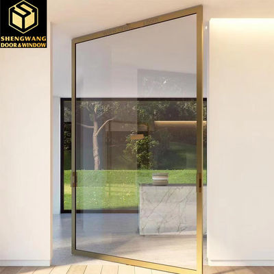 Porta PT de Entrada com Vidros Duplos com 1,2M de Largura Portas de Correr de Alumínio Personalizadas Fechadura com Chave