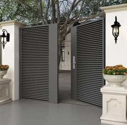 Porta de Aço Inoxidável Swing Left para Porta de Metal Externa com Portas Corta-Fogo Marrons