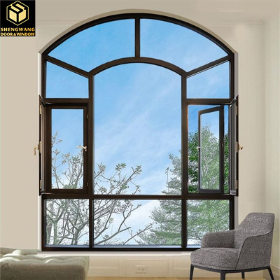 Limpeza e visual contemporâneo com portas de vidro deslizantes de alumínio para casa e villa