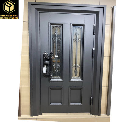 Opção superior para edifícios públicos Porta de quarto de alumínio para segurança contra incêndio e necessidade de isolamento acústico