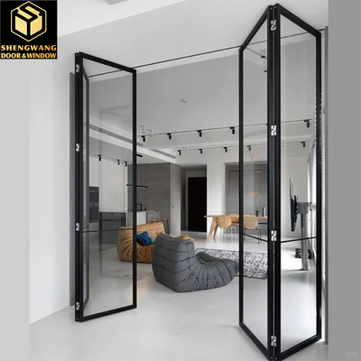 Porta de vidro de alumínio personalizável com dobradiças Hardware de primeira linha Suporte abrangente para Villa