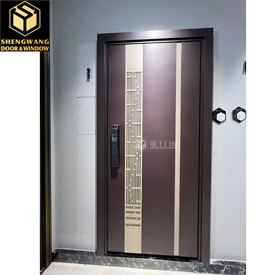Casa de quarto com porta giratória cinza para personalização porta giratória de aço
