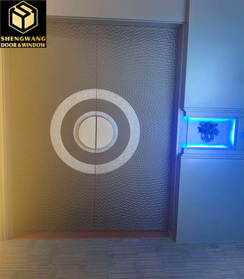 Sapele Porta de quarto de alumínio resistente à corrosão Porta de núcleo sólido Soundproof