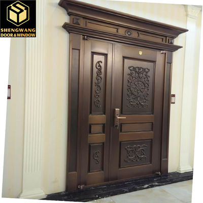 ODM Swing Alumínio Portões de jardim para pedestres Imitação de cobre Superfície de acabamento de metal Portão exterior